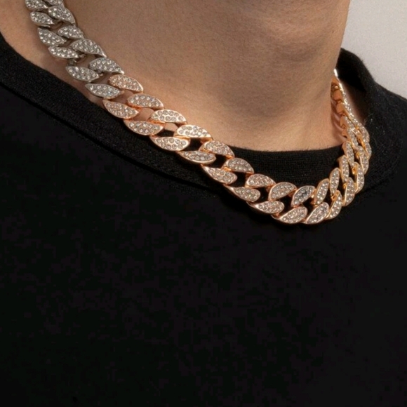 2 tone Miami Cuban Chain - Picture 2 of 12
